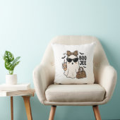 Boo Jee Geest Halloween Luipaard Boog Vector Ontwe Kussen (Stoel)