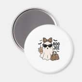 Boo Jee Geest Halloween Luipaard Boog Vector Ontwe Magneet (Voorkant / Achterkant)
