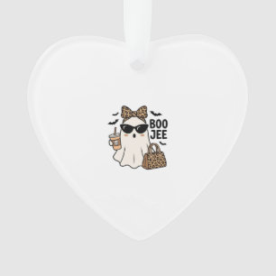 Boo Jee Geest Halloween Luipaard Boog Vector Ontwe Ornament