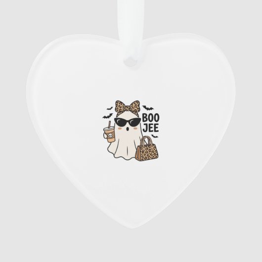Boo Jee Geest Halloween Luipaard Boog Vector Ontwe Ornament (voorkant)
