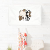 Boo Jee Geest Halloween Luipaard Boog Vector Ontwe Spandoek (Insitu)