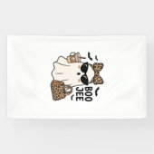 Boo Jee Geest Halloween Luipaard Boog Vector Ontwe Spandoek (Horizontaal)