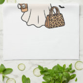 Boo Jee Geest Halloween Luipaard Boog Vector Ontwe Theedoek (Gevouwen)