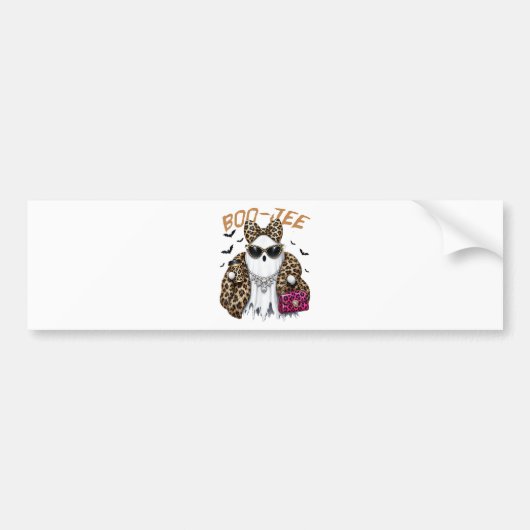 Boo-JEE Geest Luipaard Coquette Halloween Bumpersticker (Voorkant)
