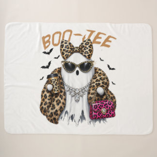 Boo-JEE Geest Luipaard Coquette Halloween Sherpa Deken