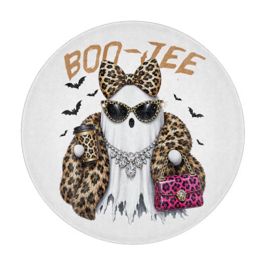 Boo-JEE Geest Luipaard Coquette Halloween Snijplank (Voorkant)