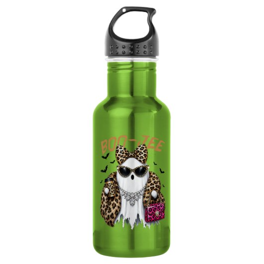 Boo-JEE Geest Luipaard Coquette Halloween Waterfles (Voorkant)
