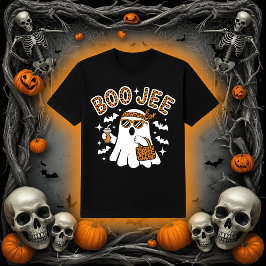 Boo-Jee Geest | Trendy Luipaardprint Halloween T-shirt