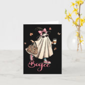 Boo Jee Ghost Drink koffiecoquette Bow Hallowe Kaart (Gele Bloem)