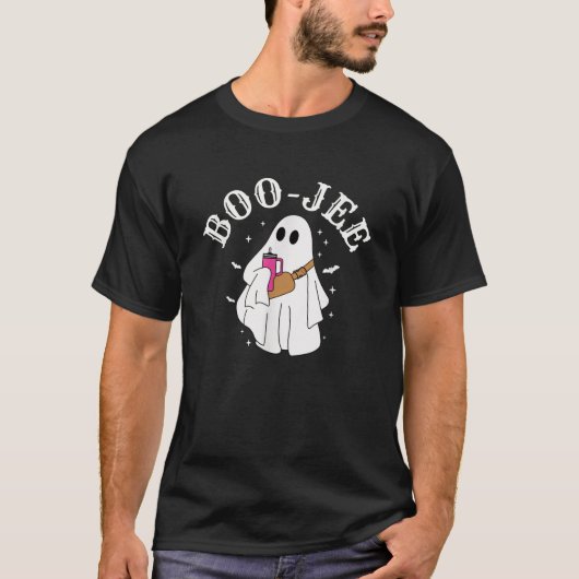 Boo Jee Ghost Drink koffiecoquette Bow Hallowe T-shirt (Voorkant)