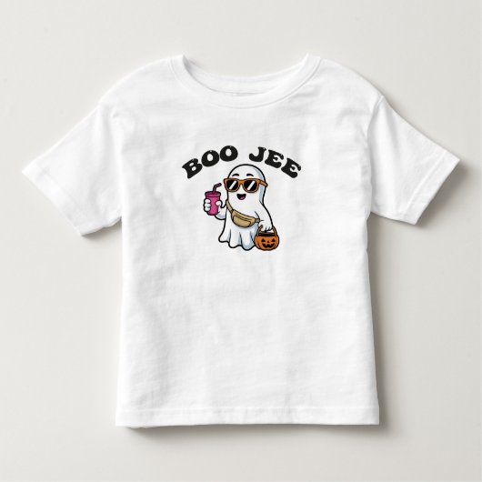 BOO-JEE Ghost – Funny Boujee Halloween Design Kinder Shirts (Voorkant)