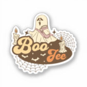 Boo-Jee Ghost Halloween grappig Sticker (Voorkant)