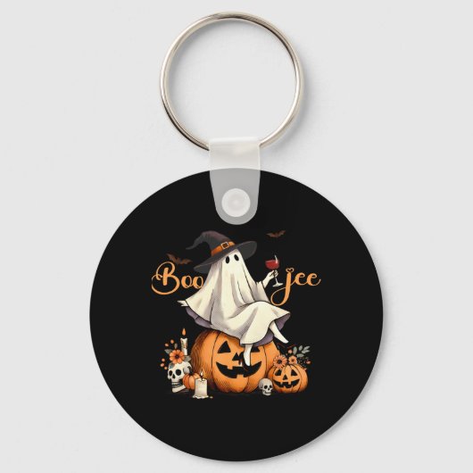 Boo Jee Ghost Ice Coffee Coquette Boog Halloween Sleutelhanger (Voorkant)