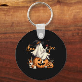 Boo Jee Ghost Ice Coffee Coquette Boog Halloween Sleutelhanger (Voorkant)