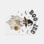 Boo Jee Ghost Schattige Grappig Halloween Fleece Deken (Voorkant (Horizontaal))