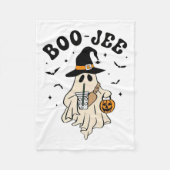 Boo Jee Ghost Schattige Grappig Halloween Fleece Deken (Voorkant)