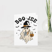 Boo Jee Ghost Schattige Grappig Halloween Kaart (Voorkant)