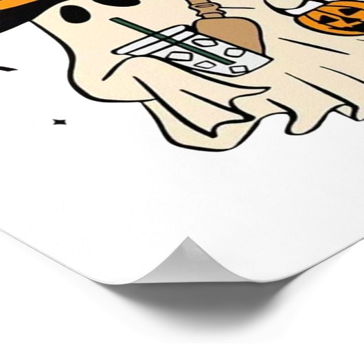 Boo Jee Ghost Schattige Grappig Halloween Poster (Hoek)