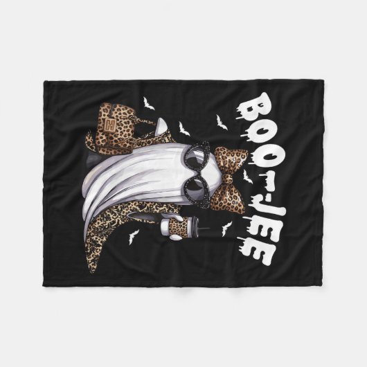 Boo Jee Ghost Shirt Soky Vibes Halloween Boujee Wo Fleece Deken (Voorkant (Horizontaal))