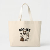 BOO-JEE Ghost – Stylish Halloween Diva Design Grote Tote Bag (Voorkant)