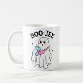 Boo Jee Grappig Halloween Ghost Retro Koffiemok (Links)