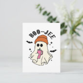 Boo-Jee grappig Halloween Tumbler-geïnspireerd spo Briefkaart (Staand voorkant)