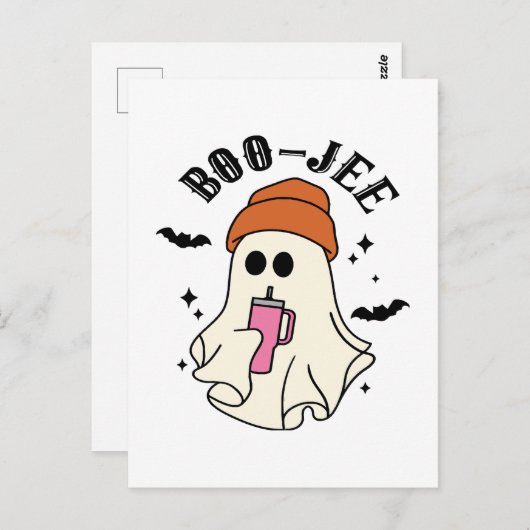 Boo-Jee grappig Halloween Tumbler-geïnspireerd spo Briefkaart (Voorkant / Achterkant)