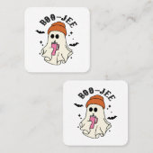 Boo-Jee grappig Halloween Tumbler-geïnspireerd spo Vierkante Visitekaartje (Voorkant / Achterkant)