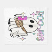 Boo Jee Grappige Halloween Geest Fleece Deken (Voorkant (Horizontaal))