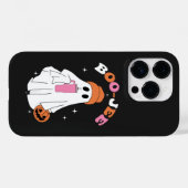 BOO JEE Grappige Halloween Geest Koffie Pompoen Case-Mate iPhone Case (Achterkant (horizontaal))