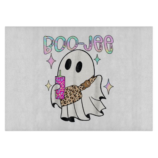 Boo Jee Grappige Halloween Geest Snijplank (Voorkant)