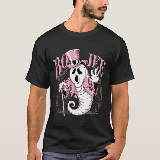 Boo Jee Halloween Boujee Boo Jee Ghost Pink T-Shir T-shirt (Voorkant)