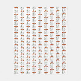 Boo-Jee Halloween Ghost met ijskoffie in de hand Fleece Deken