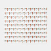 Boo-Jee Halloween Ghost met ijskoffie in de hand Fleece Deken (Voorkant (Horizontaal))