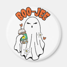 Boo-Jee Halloween Ghost met ijskoffie in de hand Magneet