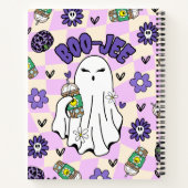 Boo-Jee Halloween Ghost met ijskoffie Notitieboek (Achterkant)