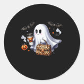 Boo Jee Halloween Ghost Party Costume Women Girl  Ronde Sticker (Voorkant)