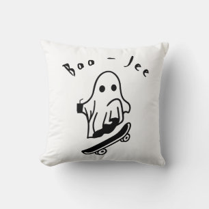 Boo Jee Halloween Ghost Schaatsen Spooky tekening Kussen