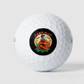 BOO-Jee Halloween: T-Rex & Skeleton Fun Design! Golfballen (Voorkant)