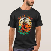 BOO-Jee Halloween: T-Rex & Skeleton Fun Design! T-shirt (Voorkant)