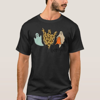 Boo jee Leopard Halloween Ghost T-shirt
