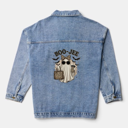 Boo-Jee Luipaard Ghost Denim Jas Jacket (Achterkant)