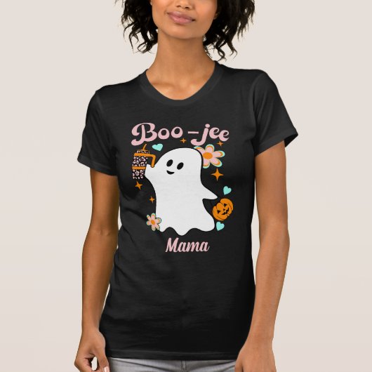 Boo-Jee Mama | Retro Ghost T-shirt (Voorkant)