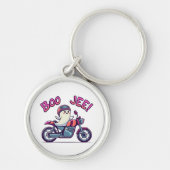 Boo Jee rijden op een motorfiets Sleutelhanger (Voorkant)