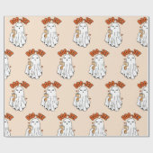 Boo-Jee Schattigee Halloween Ghost Met 40oz Tumble Cadeaupapier (Vlak)
