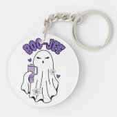 Boo-Jee Schattigee Halloween Ghost met 40oz Tumble Sleutelhanger (Achterkant)