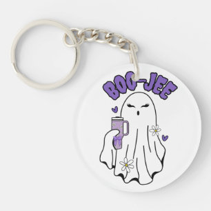 Boo-Jee Schattigee Halloween Ghost met 40oz Tumble Sleutelhanger