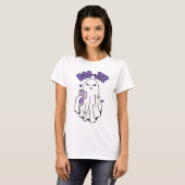 Boo-Jee Schattigee Halloween Ghost met 40oz Tumble T-shirt (Voorkant volledig)