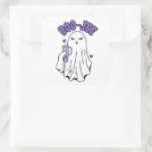 Boo-Jee Schattigee Halloween Ghost met 40oz Tumble Vierkante Sticker (Tas)