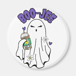 Boo-Jee Schattigee Halloween Ghost met ijskoffie Magneet